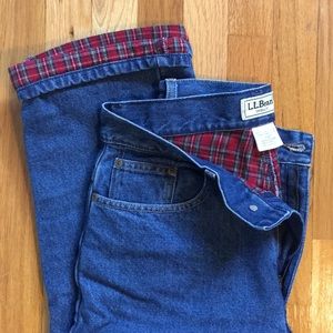 LL Bean Vintage Fleece Lined Jeans